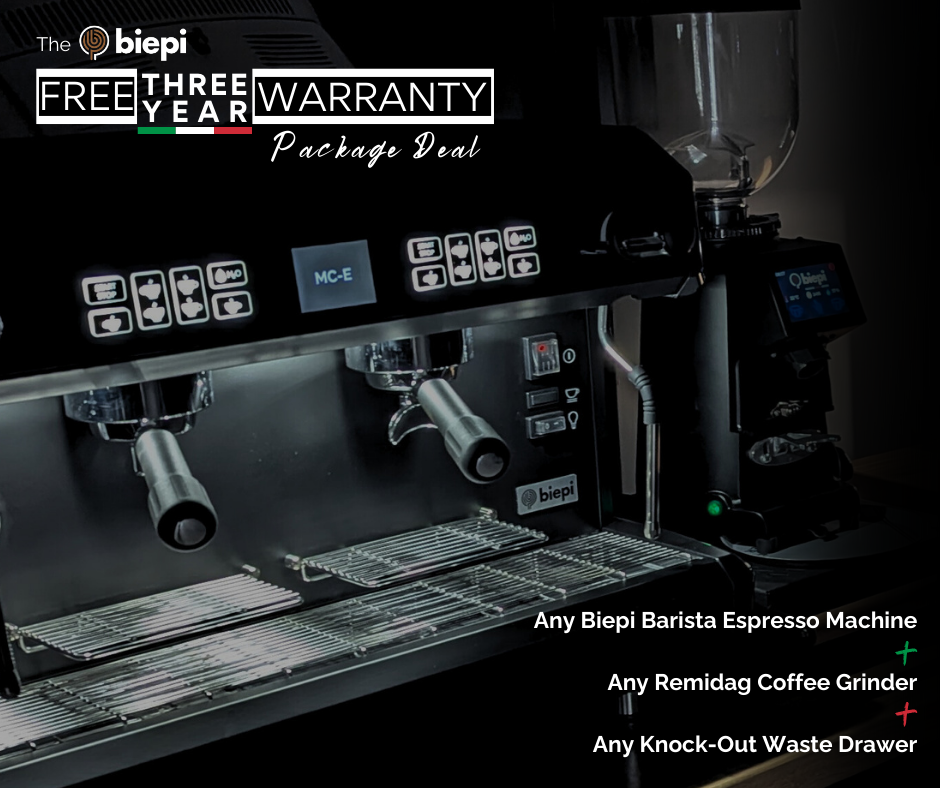 Biepi Espresso Machines with 3-Year Warranty Package Deals for UK trade suppliers
